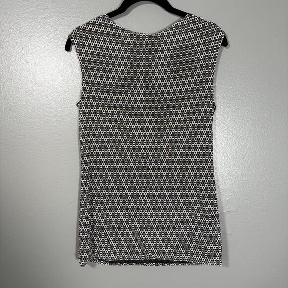 Covington Women's Y2K Black & White Geometric Sleeveless Top - Size Small - Mesh - Picture 6 of 6